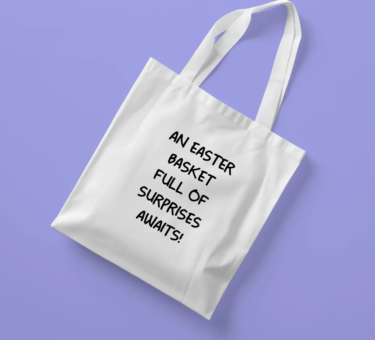 Un panier de Pâques plein de surprises vous attend tote bag de YV TYPOGRAPHY
