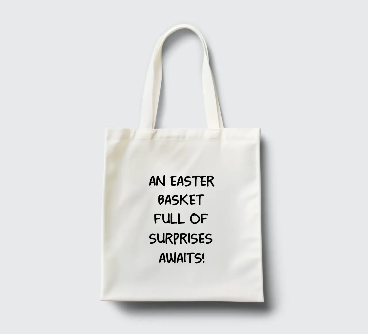 Un panier de Pâques plein de surprises vous attend tote bag de YV TYPOGRAPHY