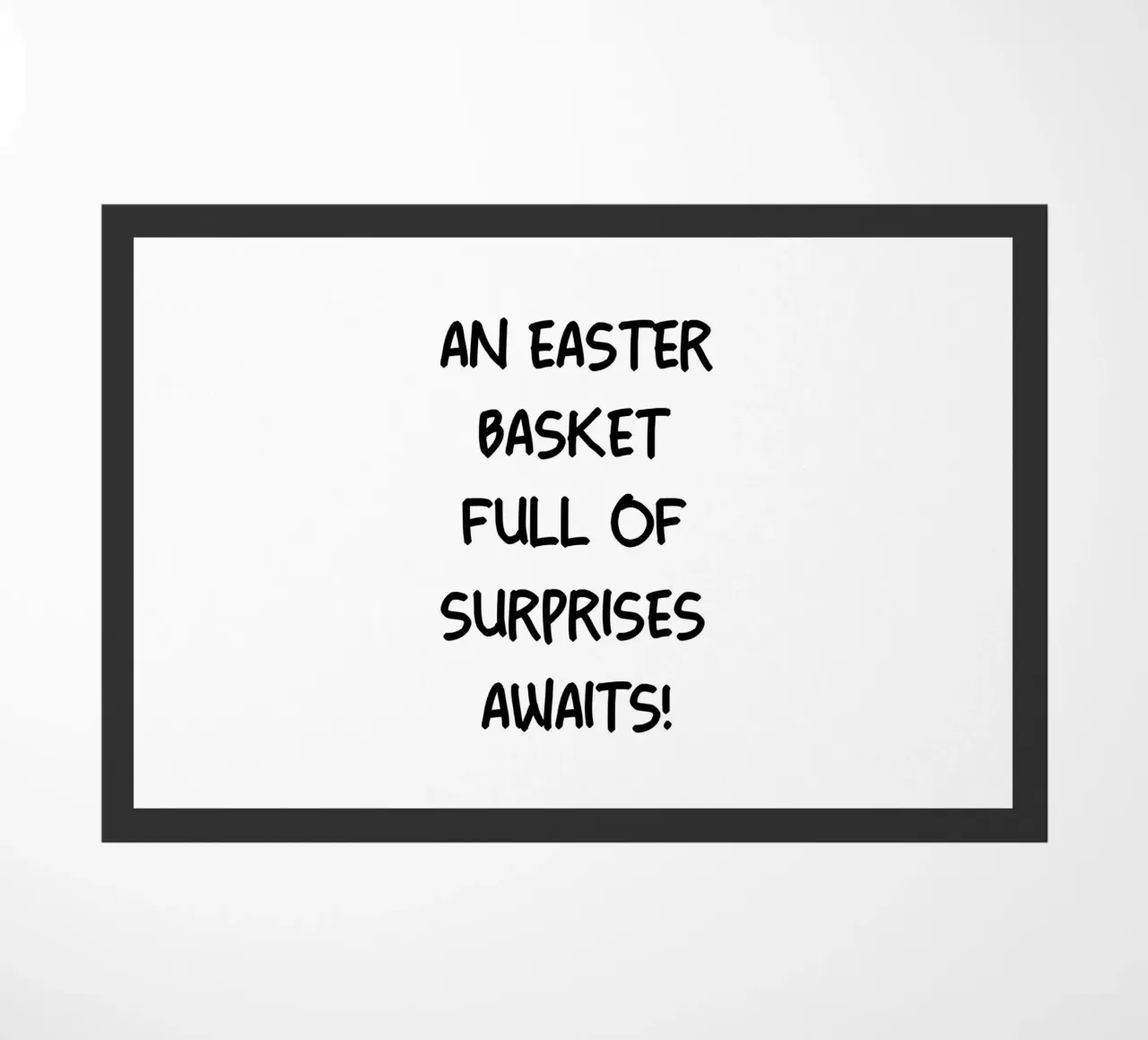 Un cestino di Pasqua pieno di sorprese vi aspetta zerbino da YV TYPOGRAPHY