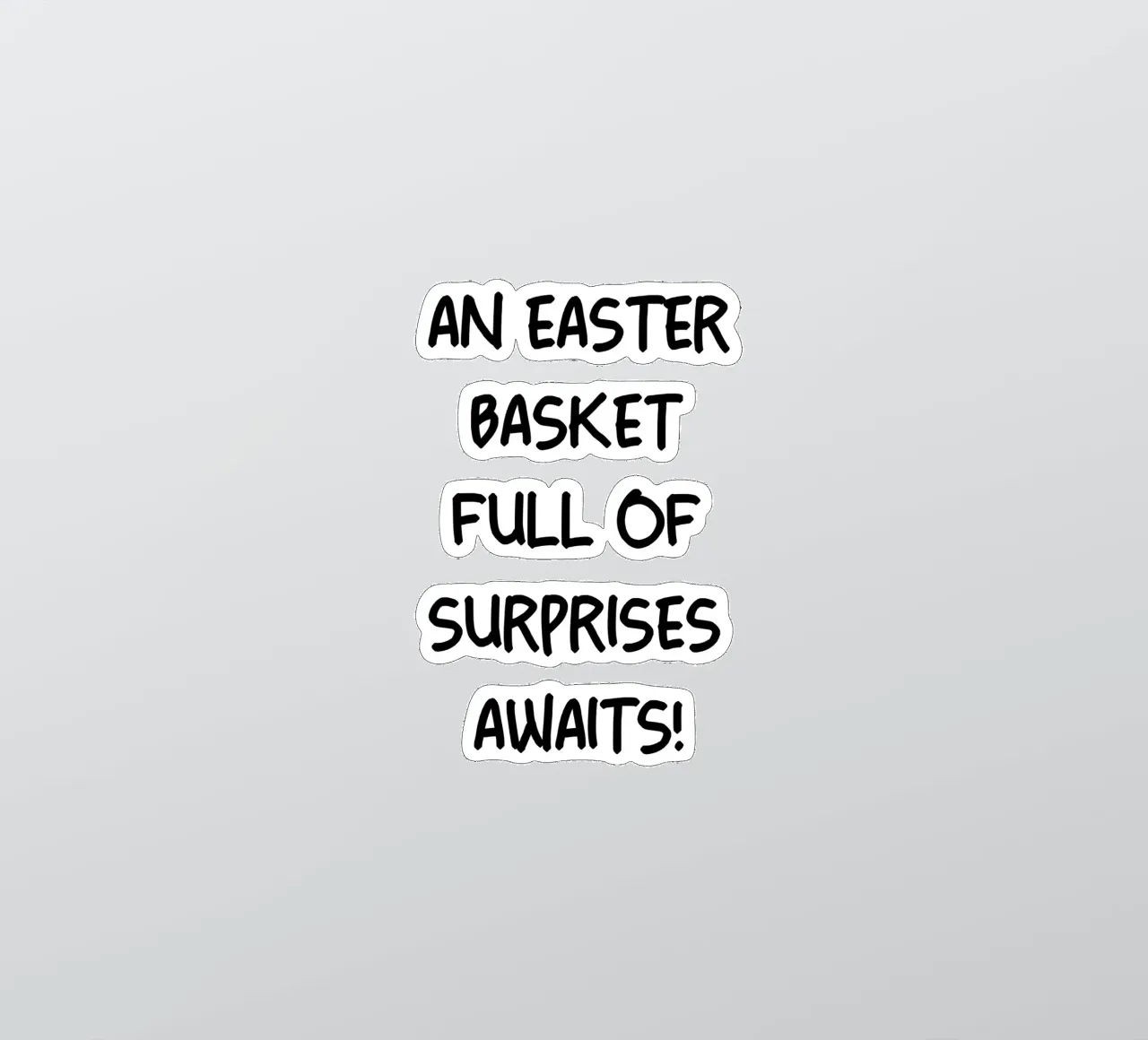 An Easter Basket Full Of Surprise Awaits sticker by YV TYPOGRAPHY