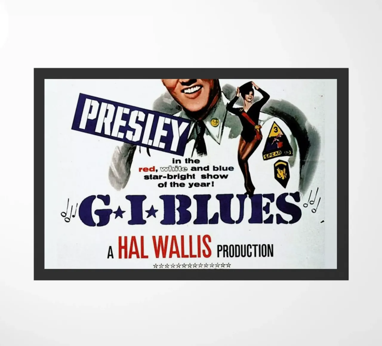 ‘G.I. Blues’ Retro Movie Poster zerbino da Gallery Print and Art Limited