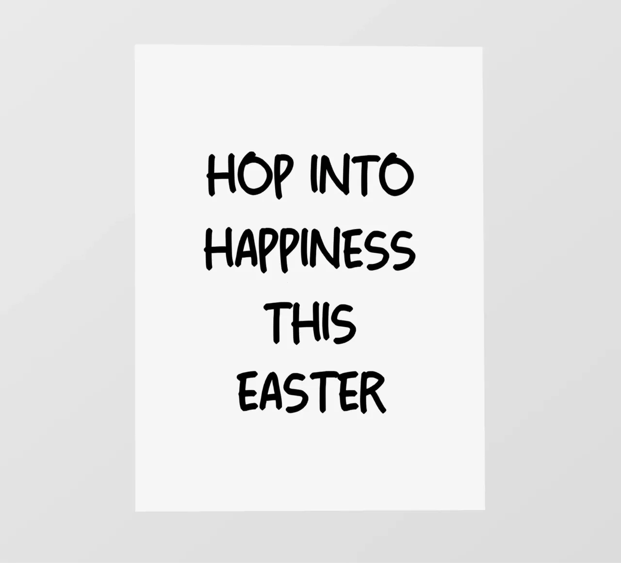 Saltare nella felicità questa Pasqua pellicola backlit da YV TYPOGRAPHY