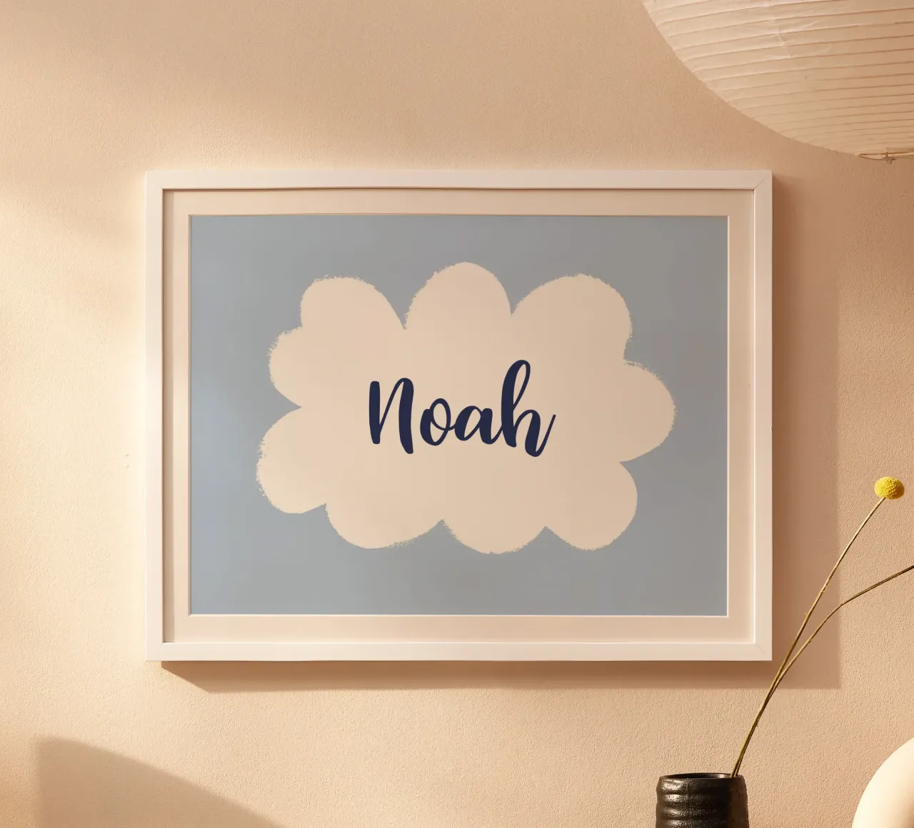 Wolke personalisierbar poster con telaio in legno da All Colours