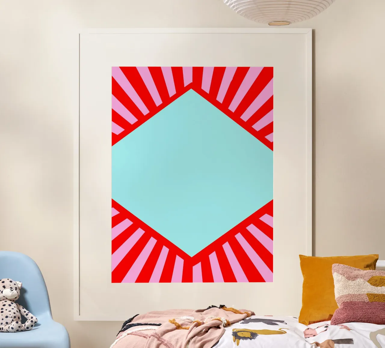 Stripes poster with plastic frame by Limo und Mo