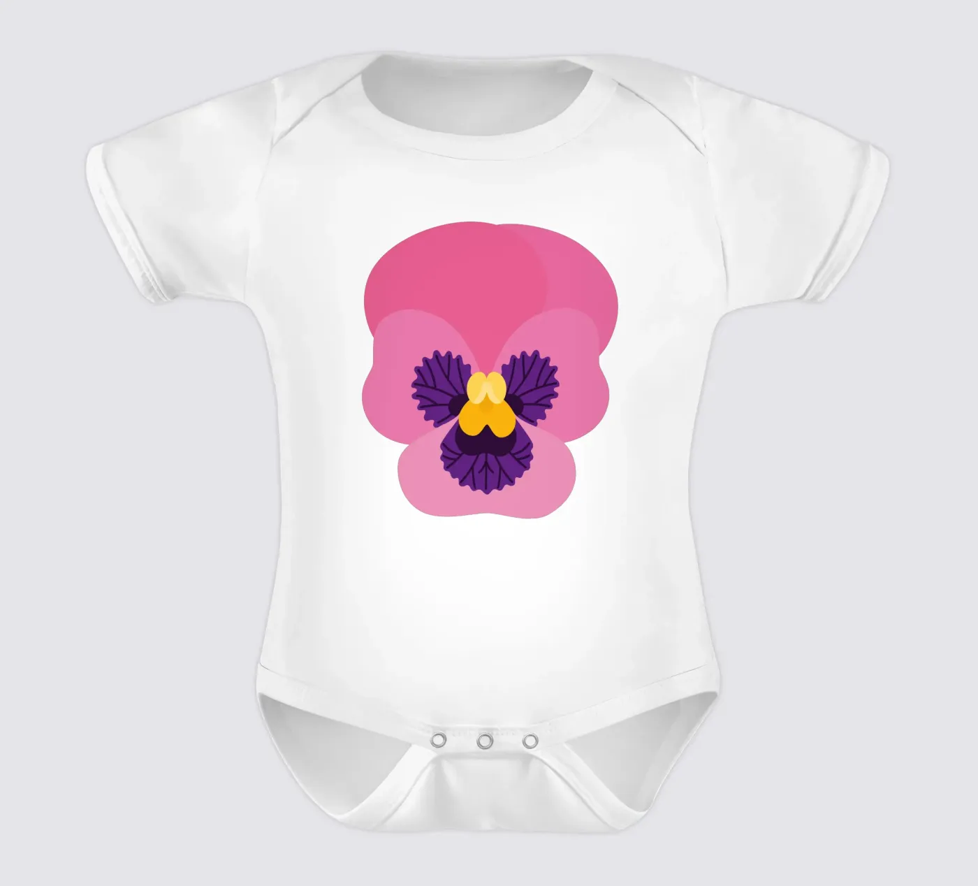 Pansy body neonato maniche corte da Lidia Blomgren