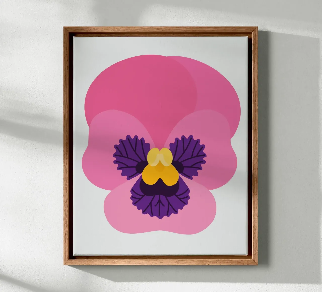 Viooltje canvas met Baklijst van Lidia Blomgren