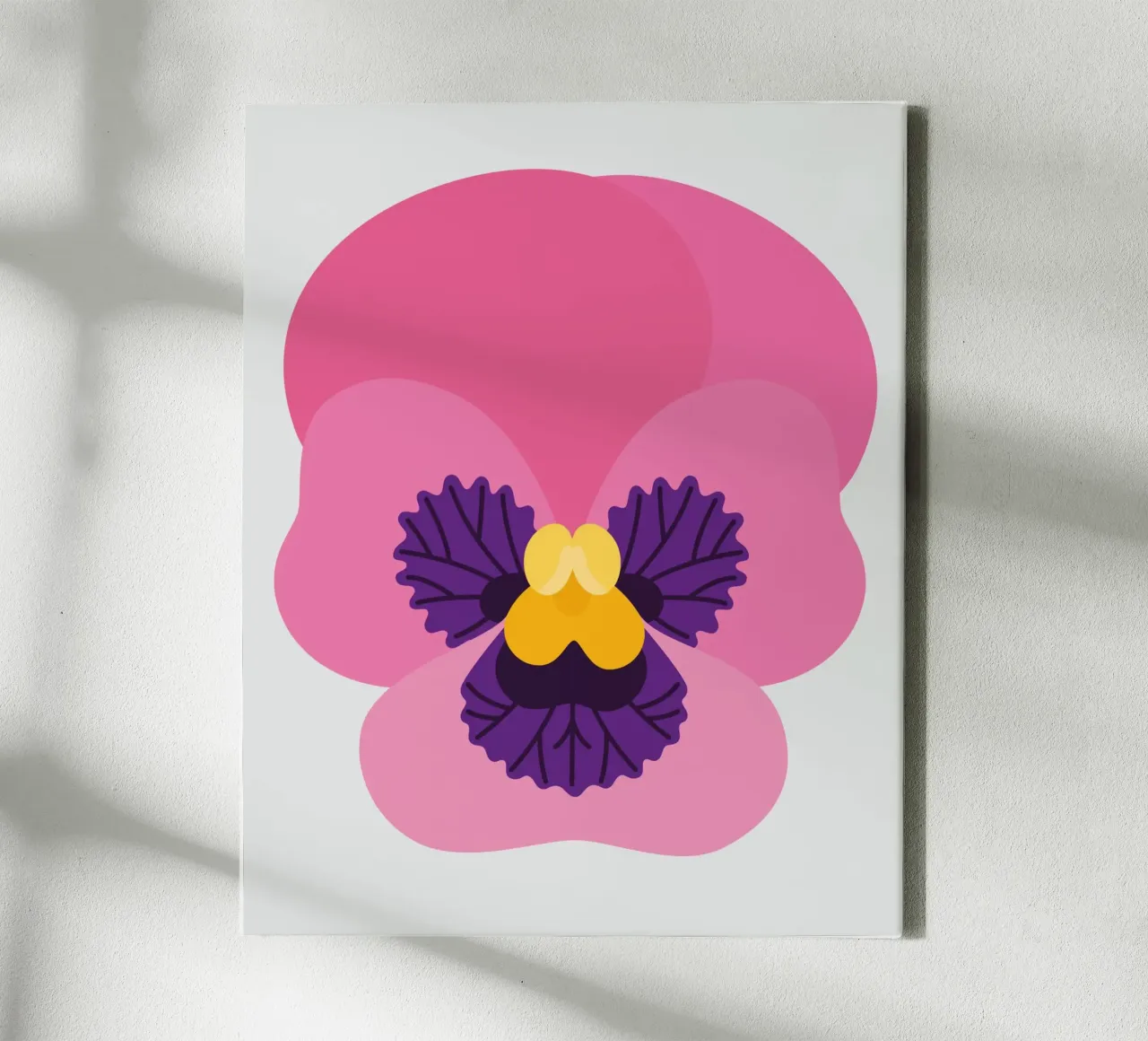 Viooltje canvas met Baklijst van Lidia Blomgren