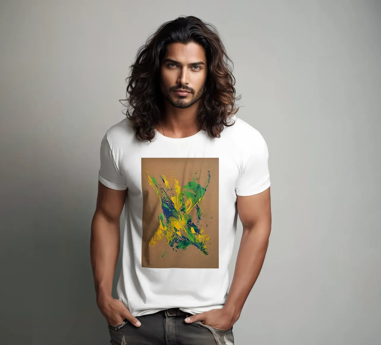 NATURAL STYLE 57 t-shirt by Thierry Vobmann Abstract painting