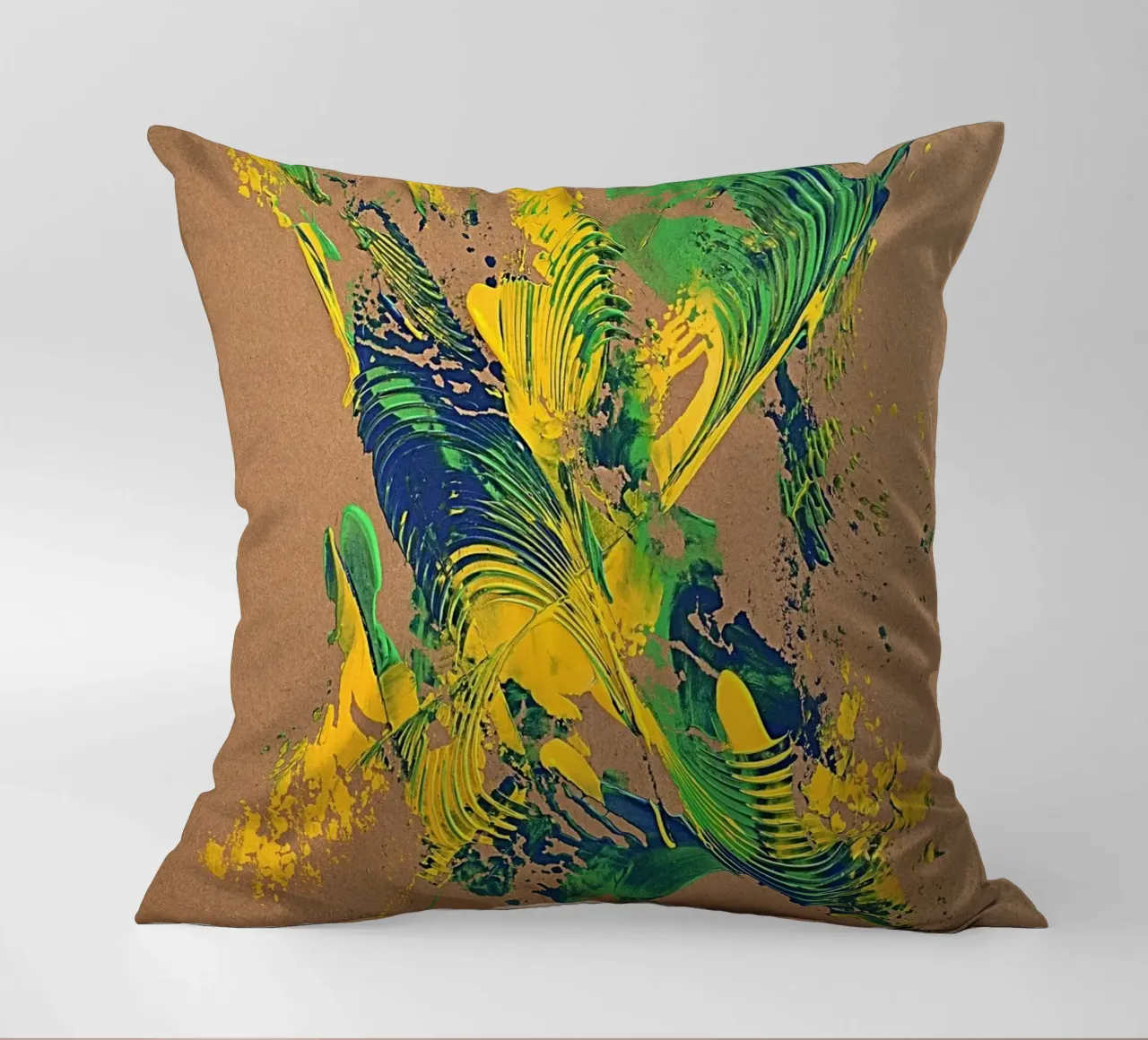 NATURAL STYLE 57 decorative cushion by Thierry Vobmann Abstract painting