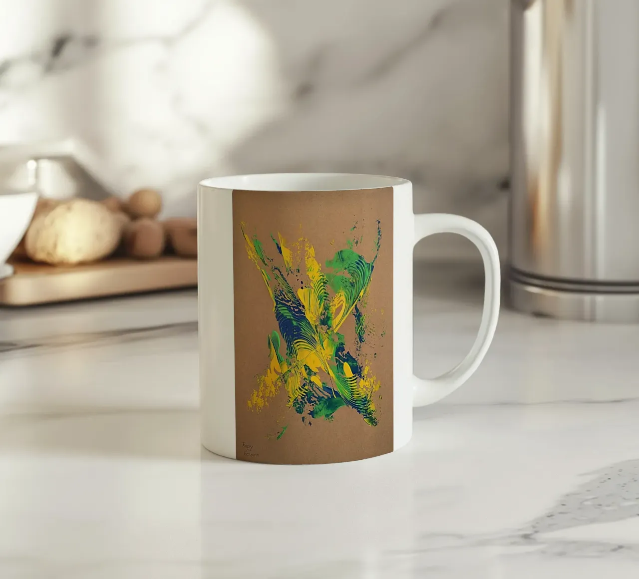 NATURAL STYLE 57 tazza in ceramica da Thierry Vobmann Abstract painting