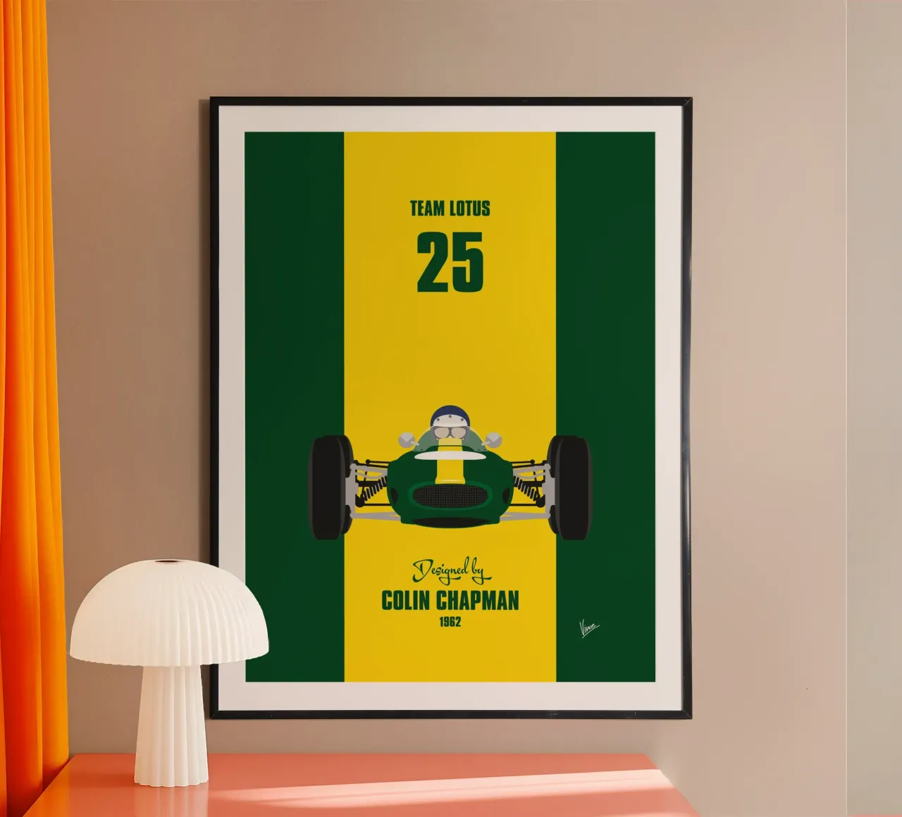1963 Lotus 25 carta hahnemühle da Formula Art