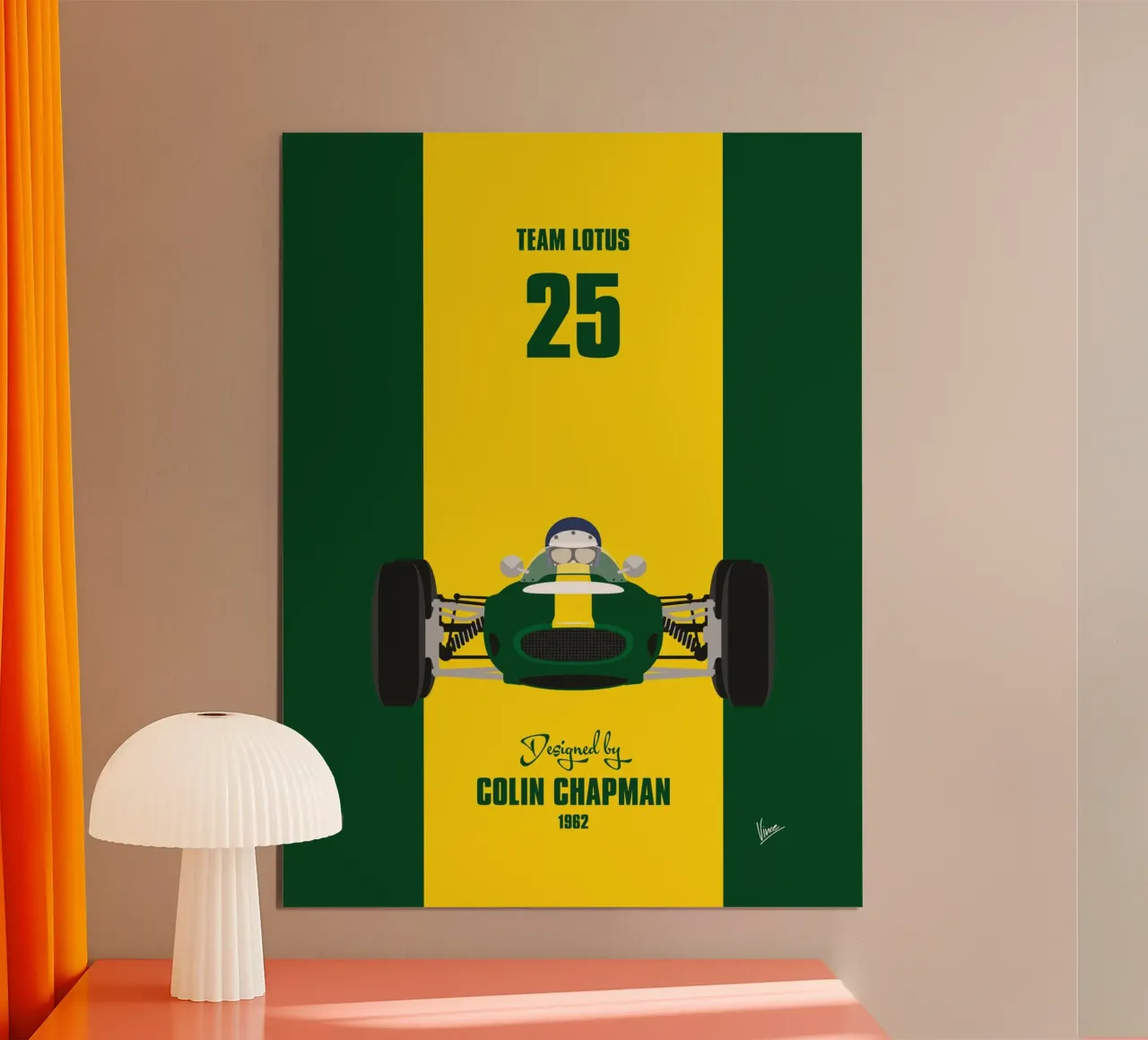 1963 Lotus 25 carta hahnemühle da Formula Art