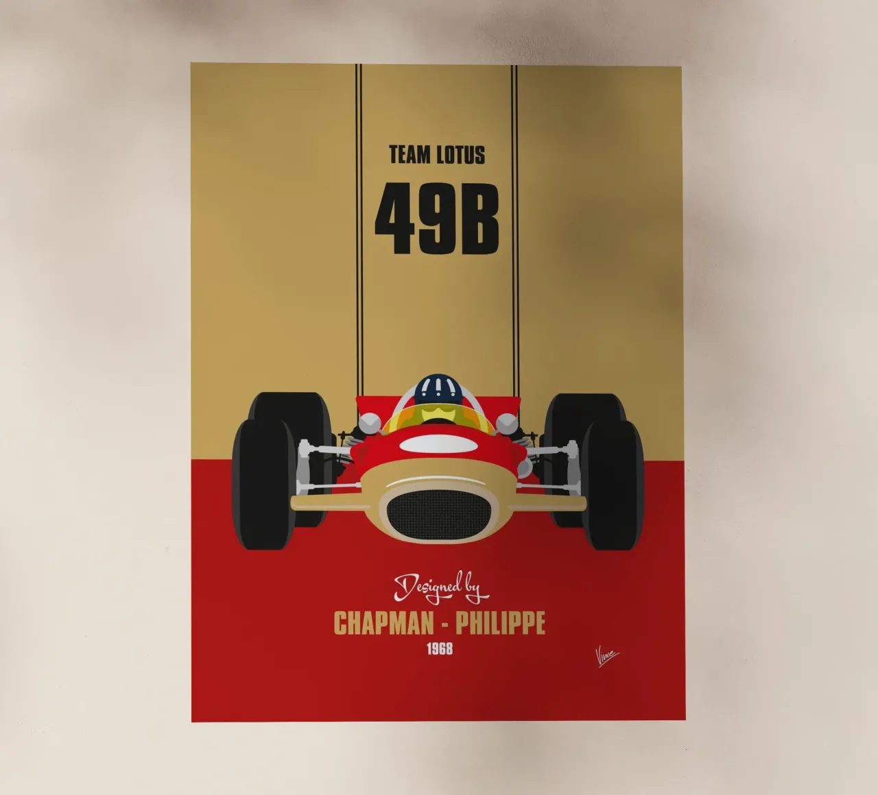 1968 Lotus 49B pellicola backlit da Formula Art