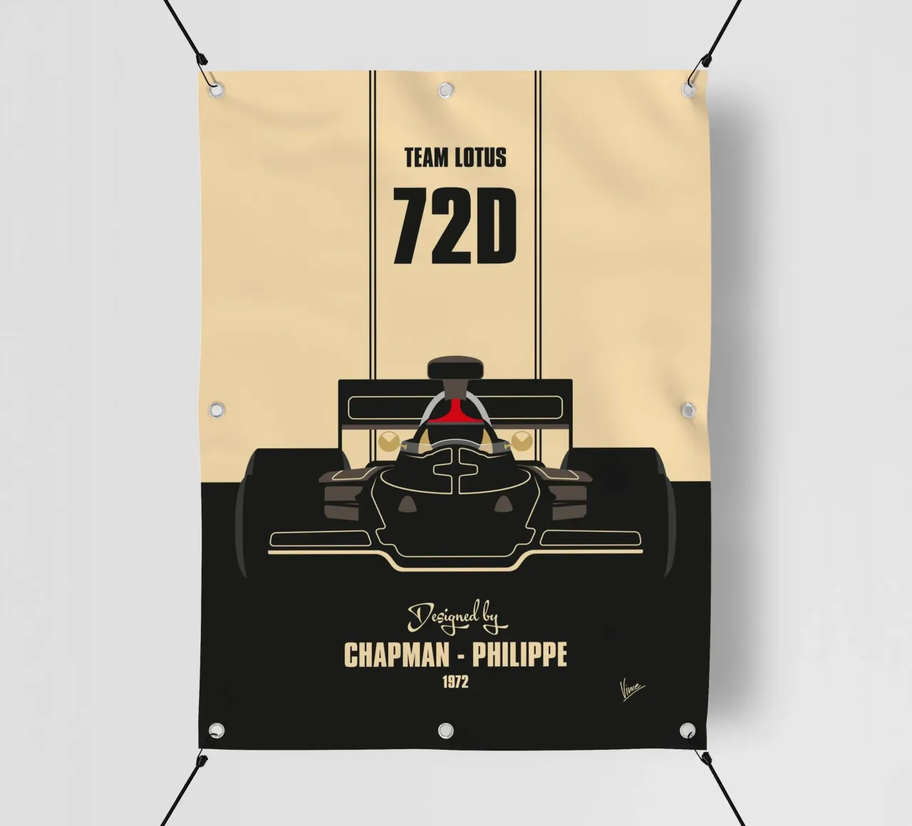 1972 Lotus 72D telo in pvc da Formula Art