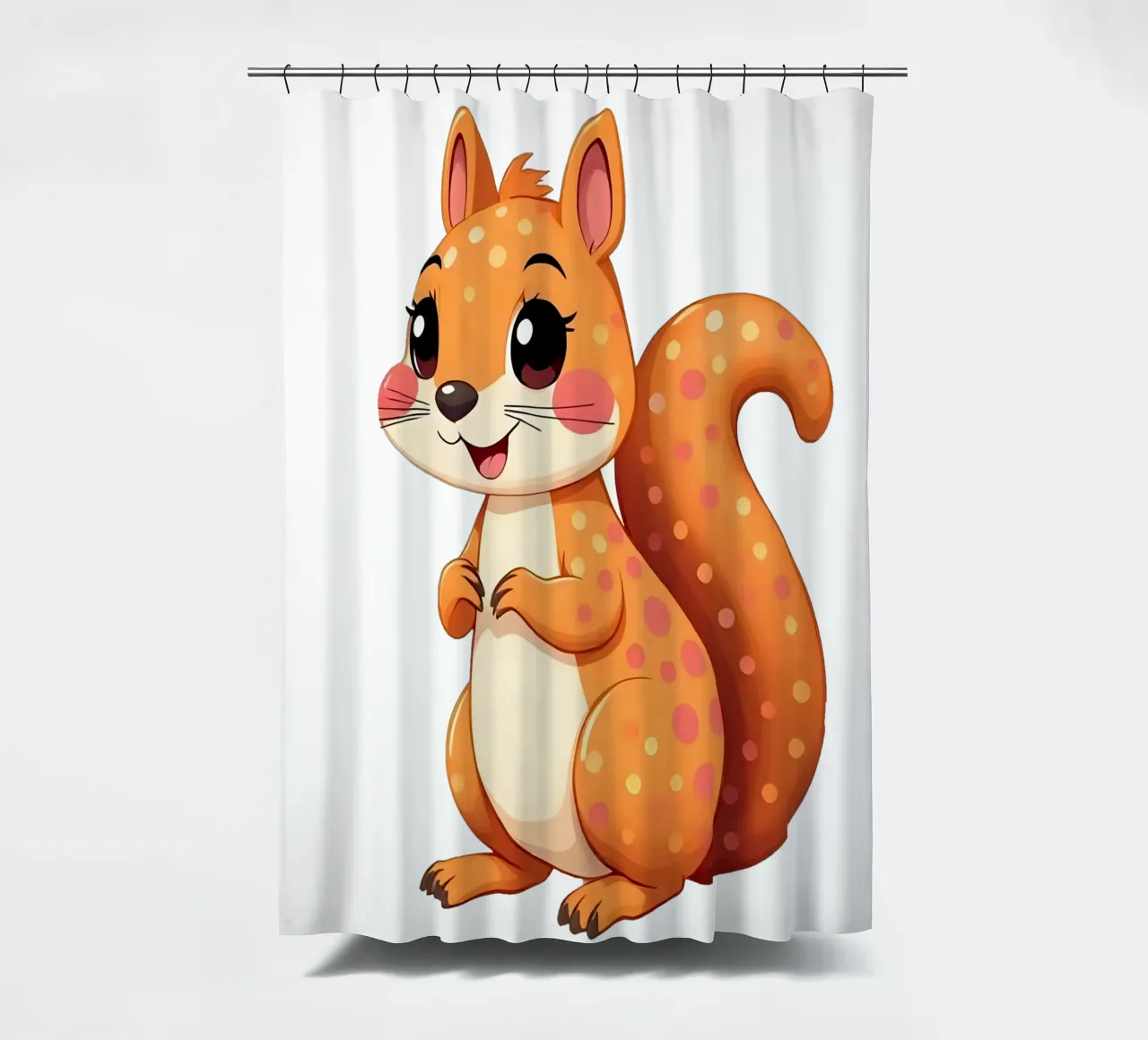 Squirrel_2a shower curtain by Tierisch bunt by LK