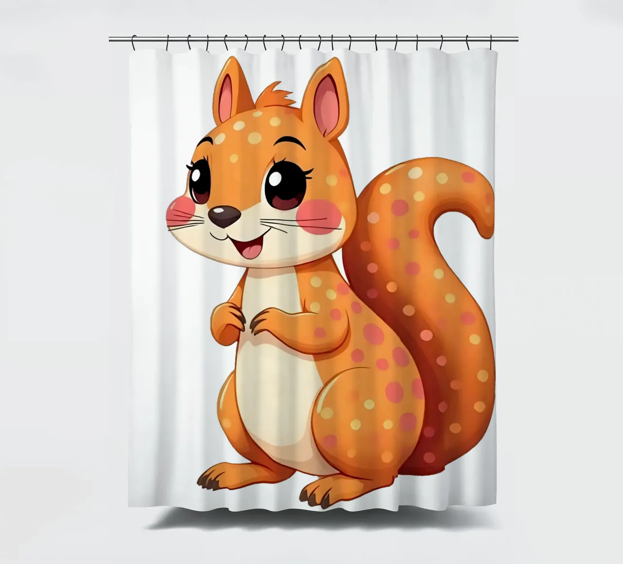 Squirrel_2a shower curtain by Tierisch bunt by LK