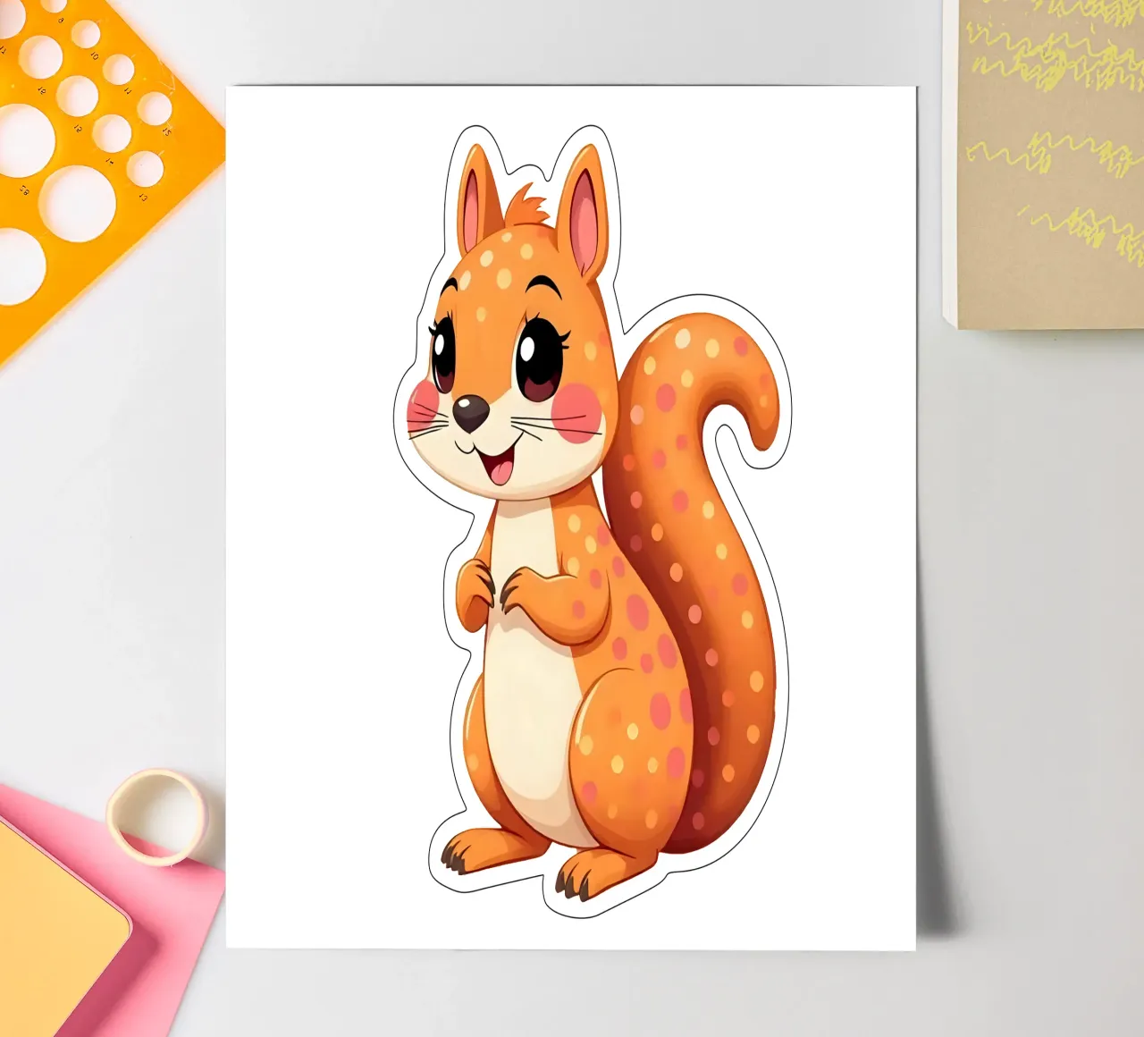 Squirrel_2a sticker sheet by Tierisch bunt by LK