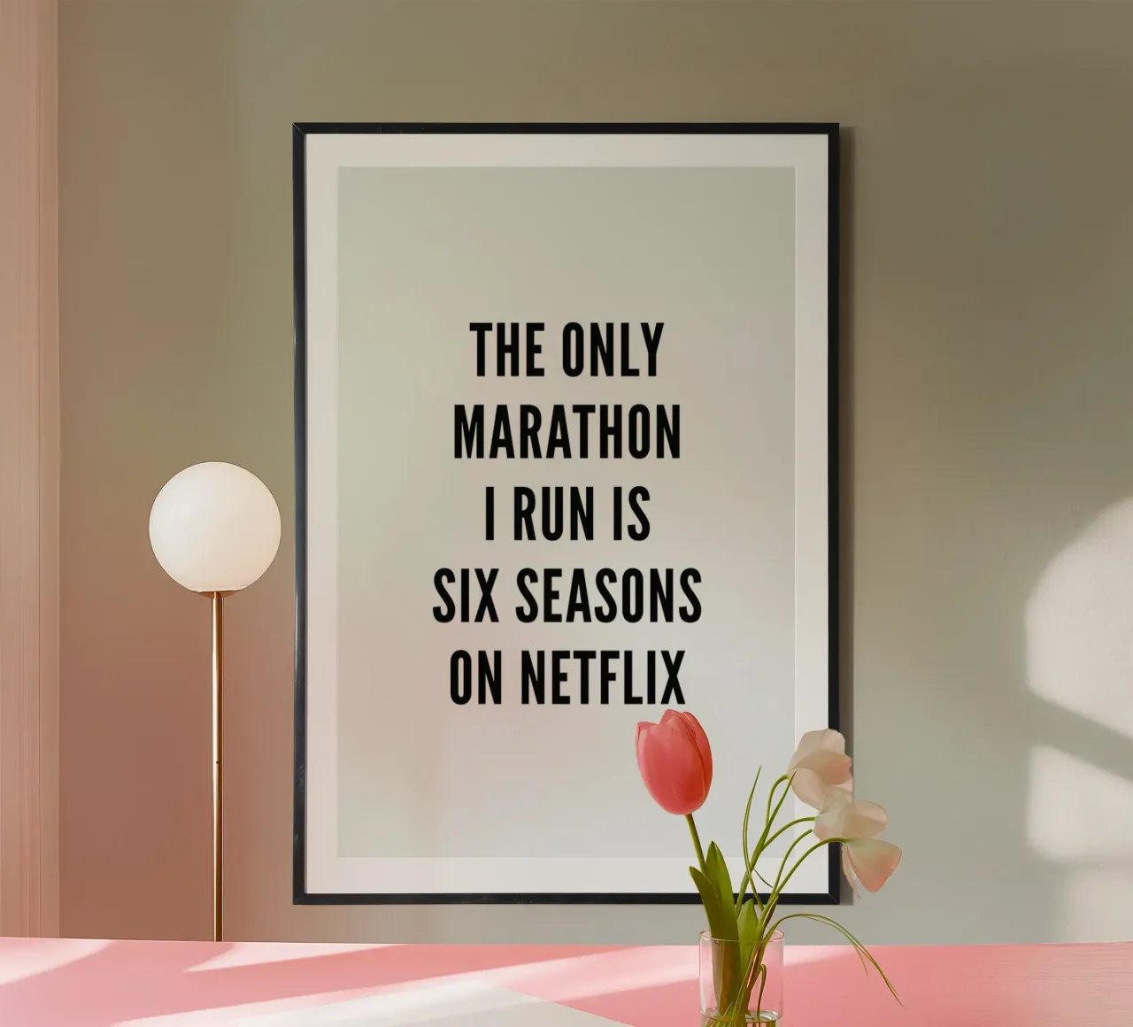 Netflix poster con telaio in legno da Mottos by Sinan Saydik