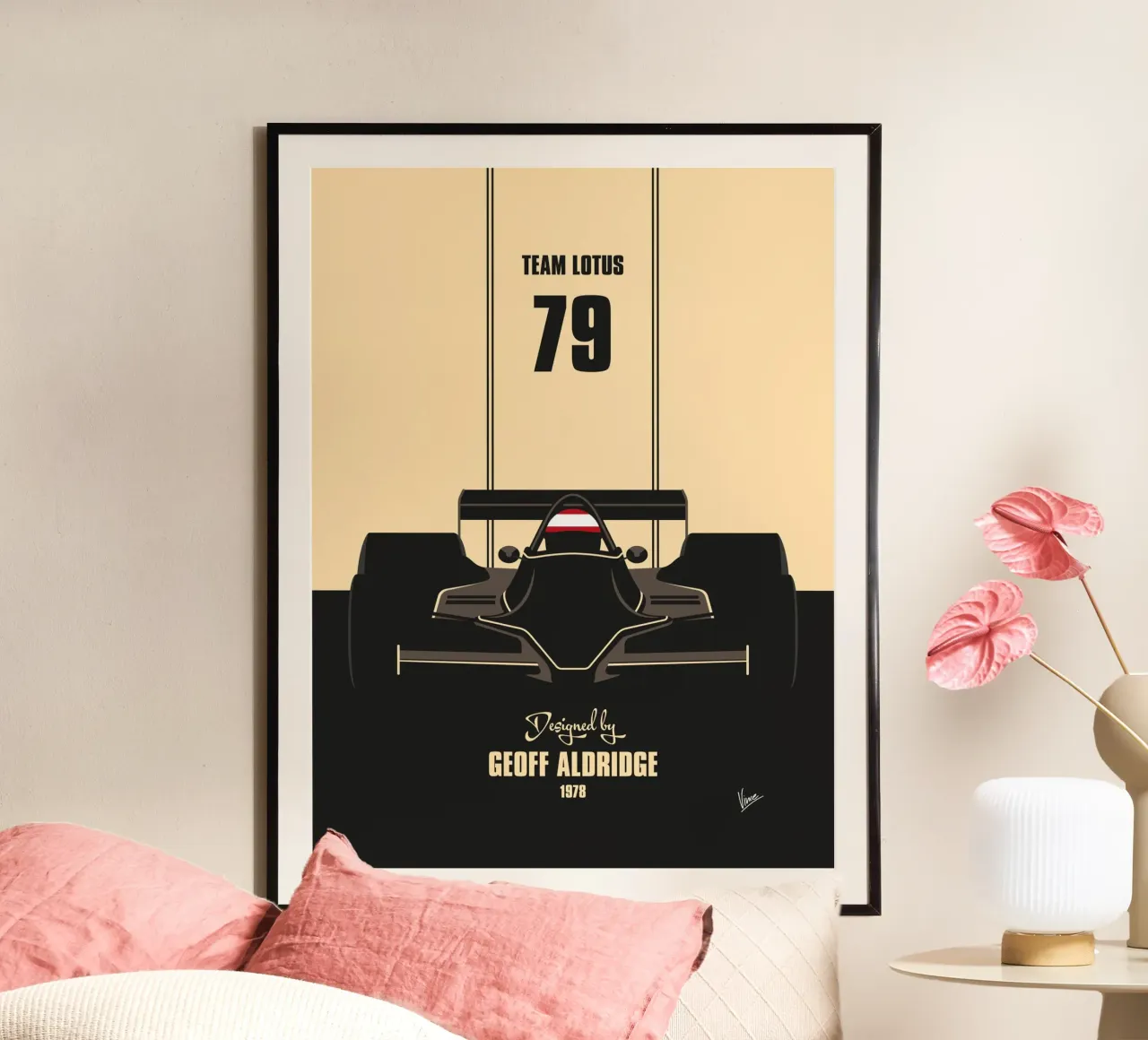 1978 Lotus 79 poster con telaio in alluminio da Formula Art