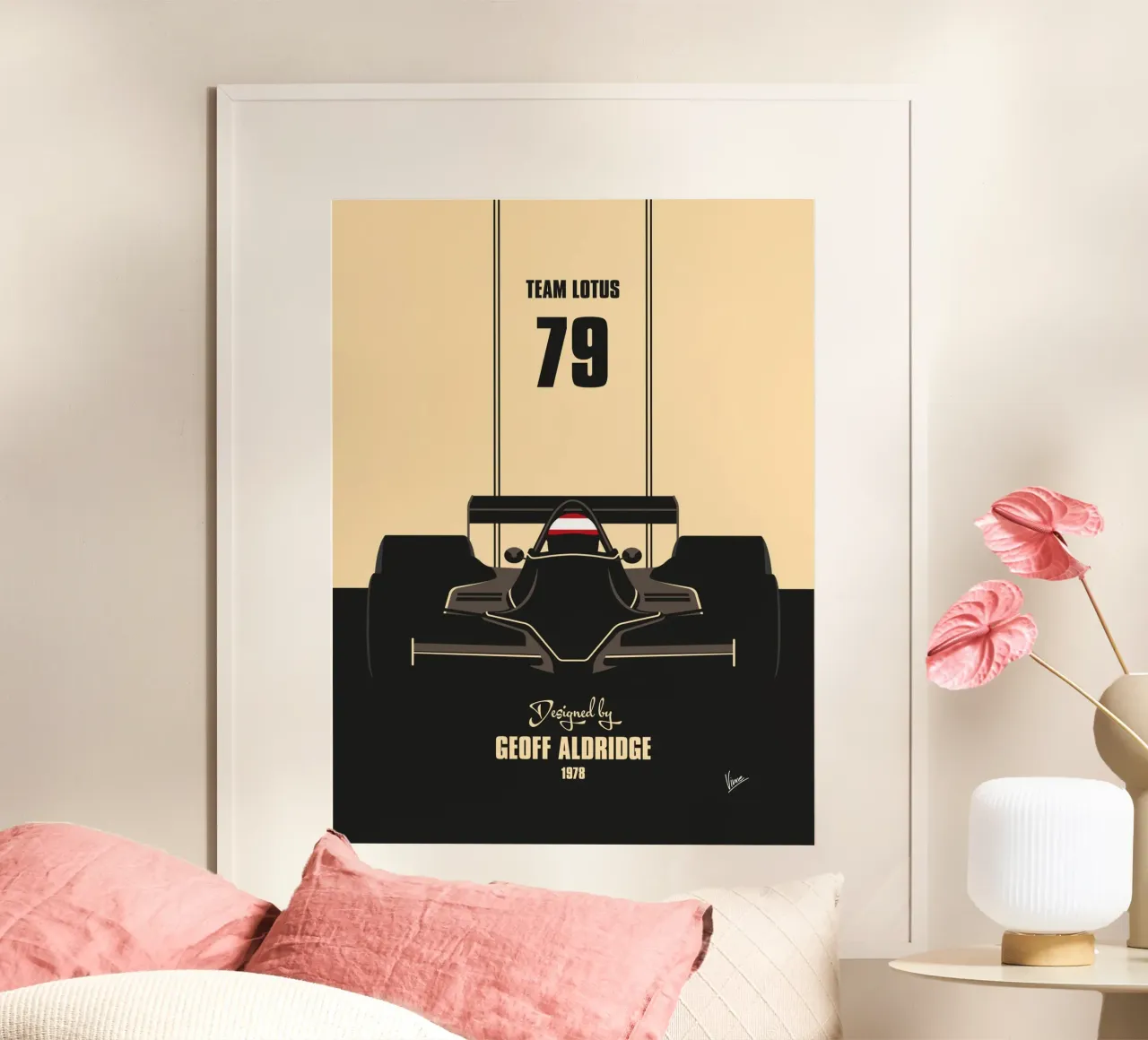 1978 Lotus 79 poster con telaio in alluminio da Formula Art