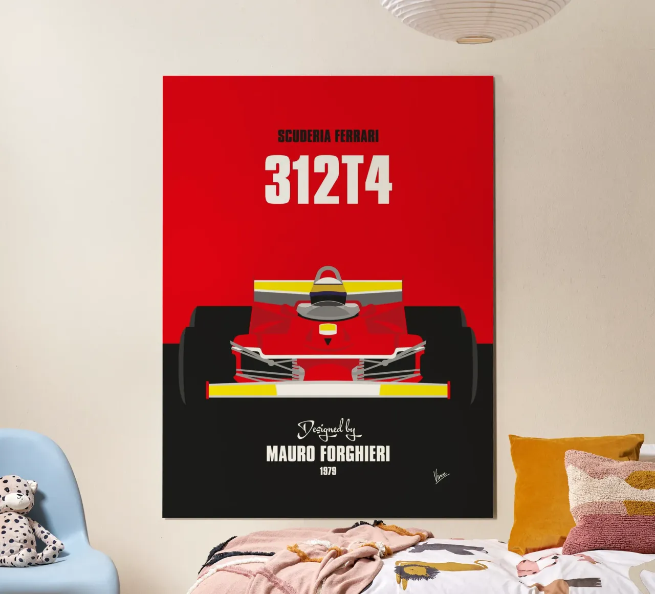 1979 Ferrari 312T4 poster con telaio in alluminio da Formula Art