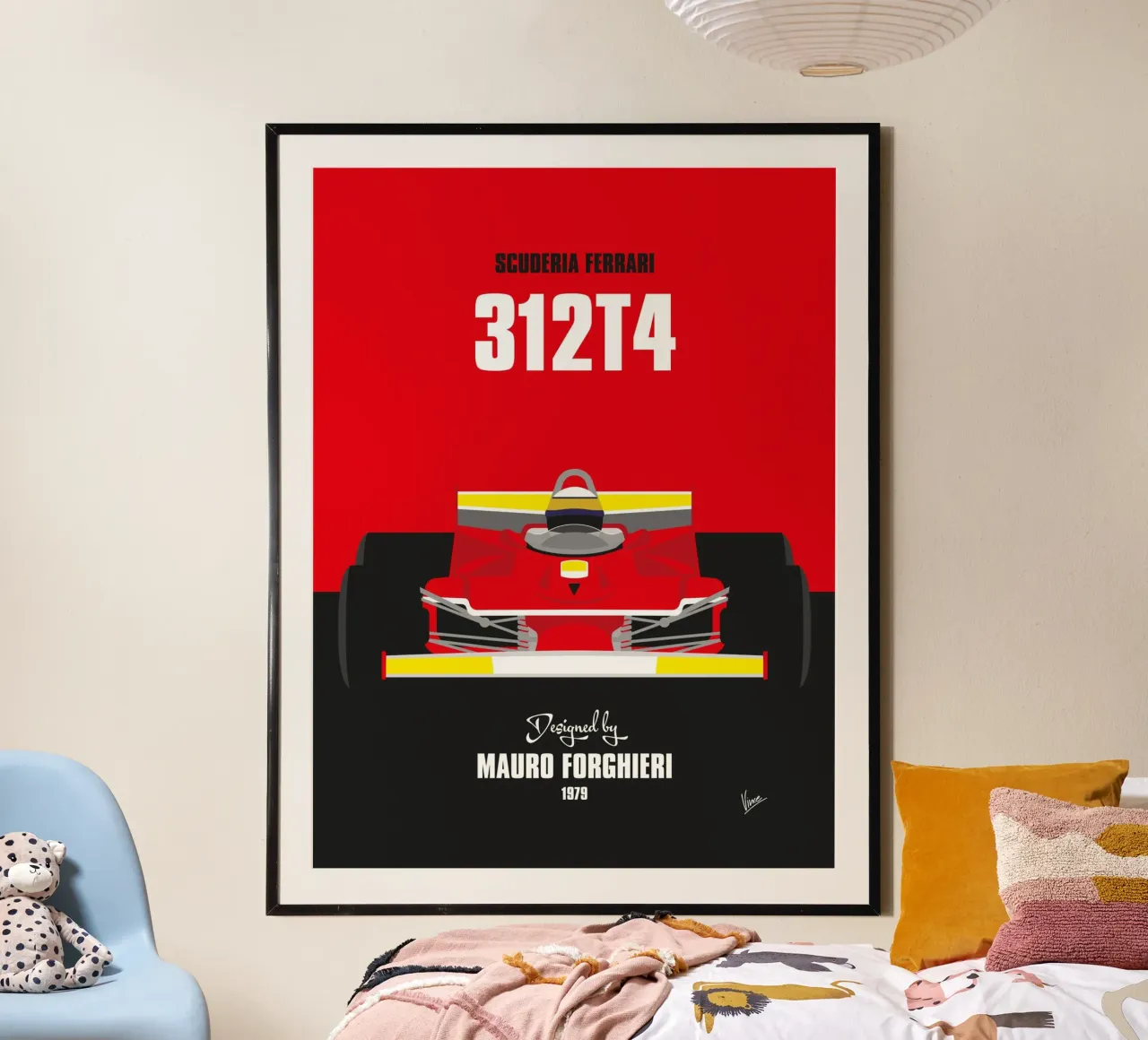 1979 Ferrari 312T4 poster con telaio in alluminio da Formula Art