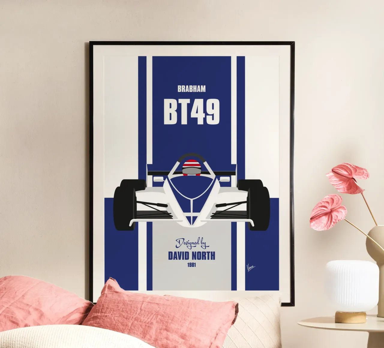 1981 Brabham BT49C carta hahnemühle da Formula Art