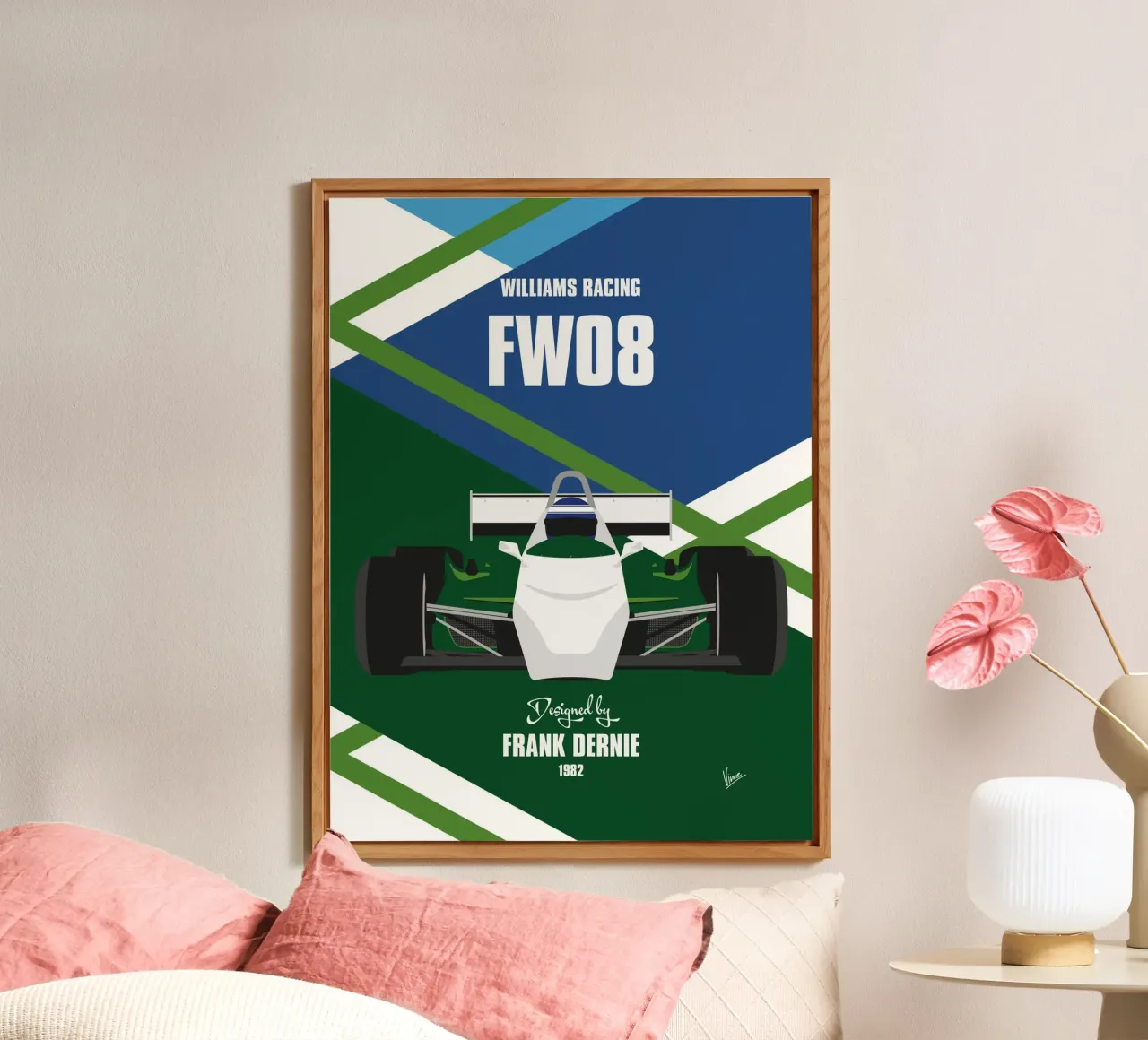 1982 Williams FW08 alluminio dibond da Formula Art