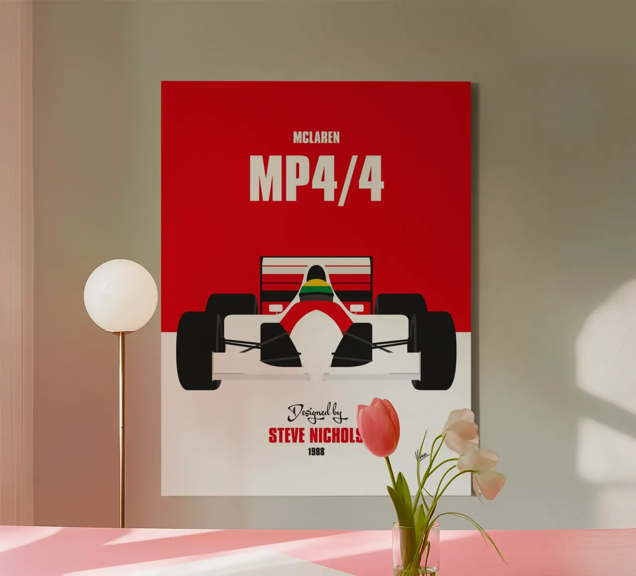 1988 McLaren MP4-4 tela con Cornice a cassetta da Formula Art