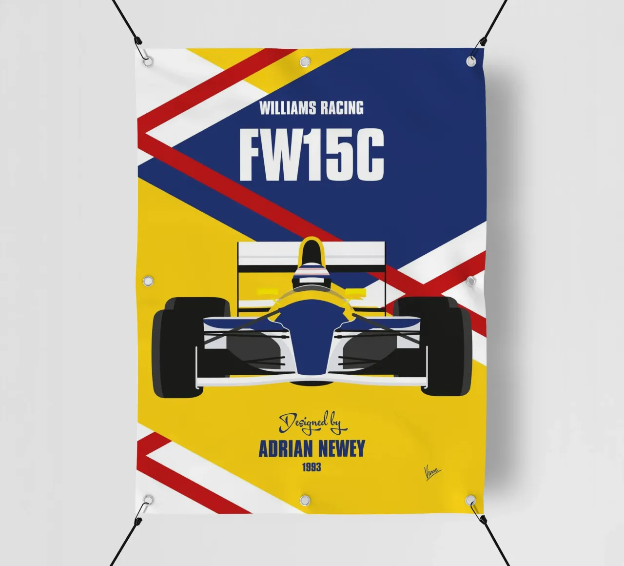 1993 Williams Renault FW15C telo in pvc da Formula Art