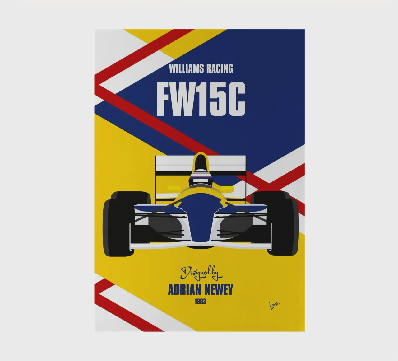 1993 Williams Renault FW15C notebook by Formula Art