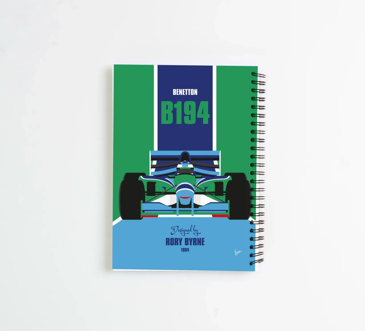 1994 Benetton B194 spiral notebook by Formula Art