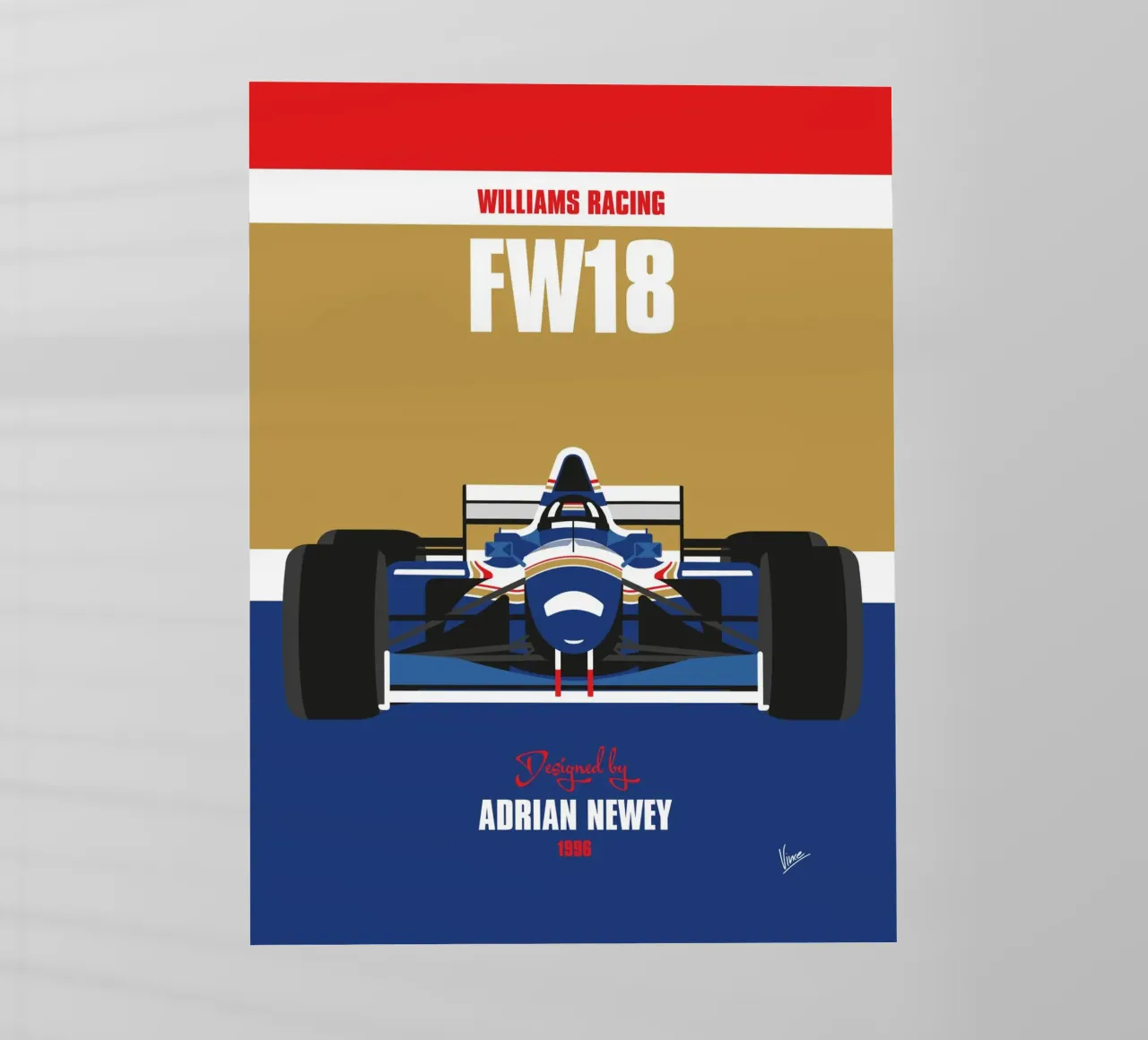 1996 Williams FW18 pellicola backlit da Formula Art