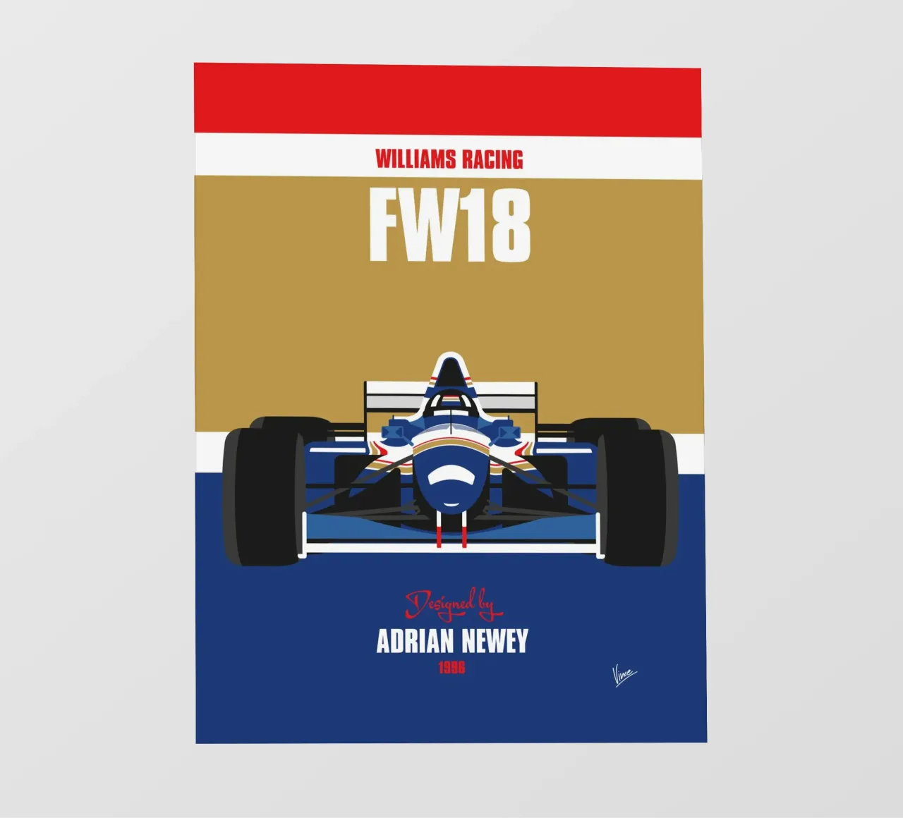 1996 Williams FW18 telo in pvc da Formula Art