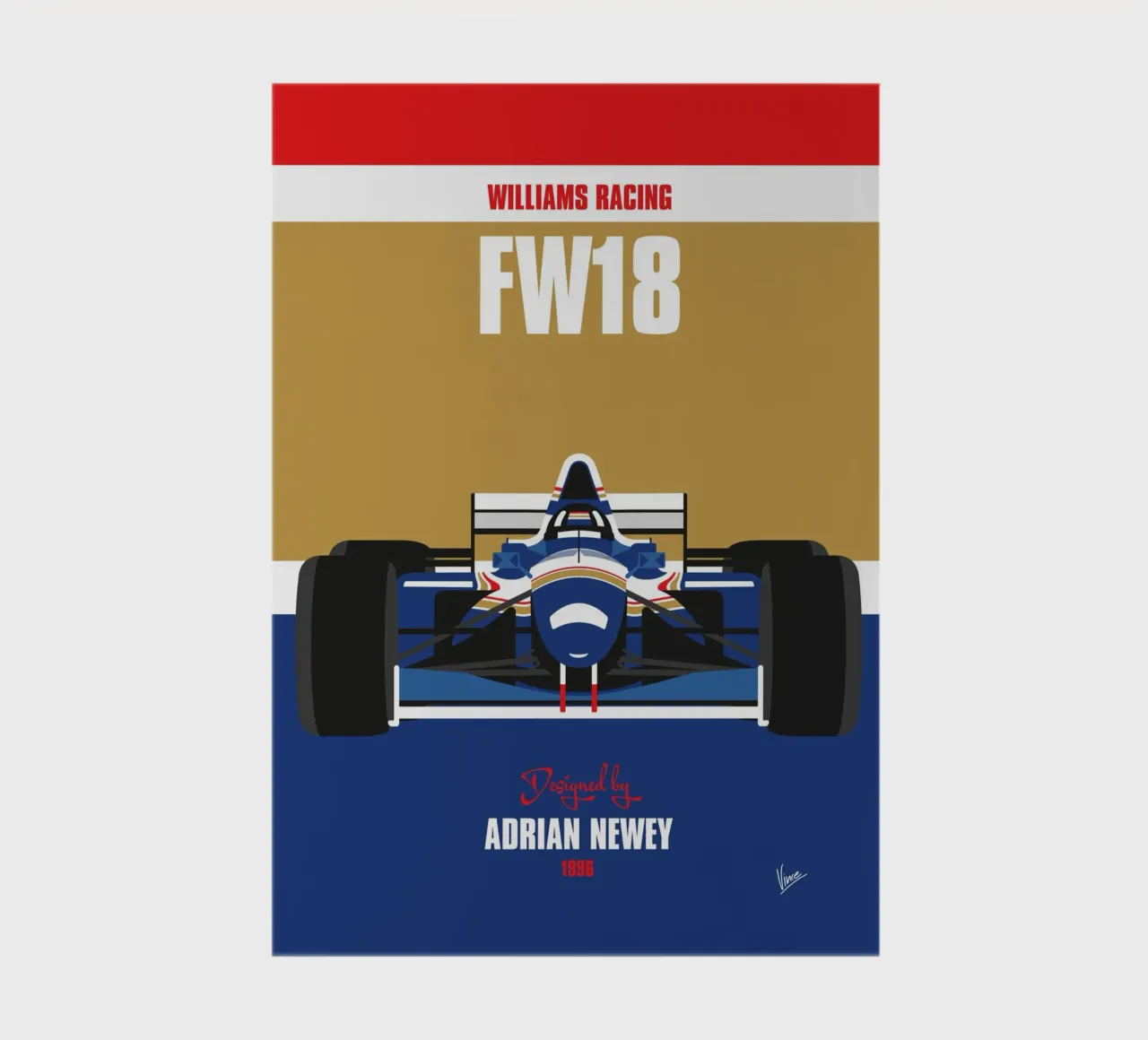 1996 Williams FW18 notebook by Formula Art