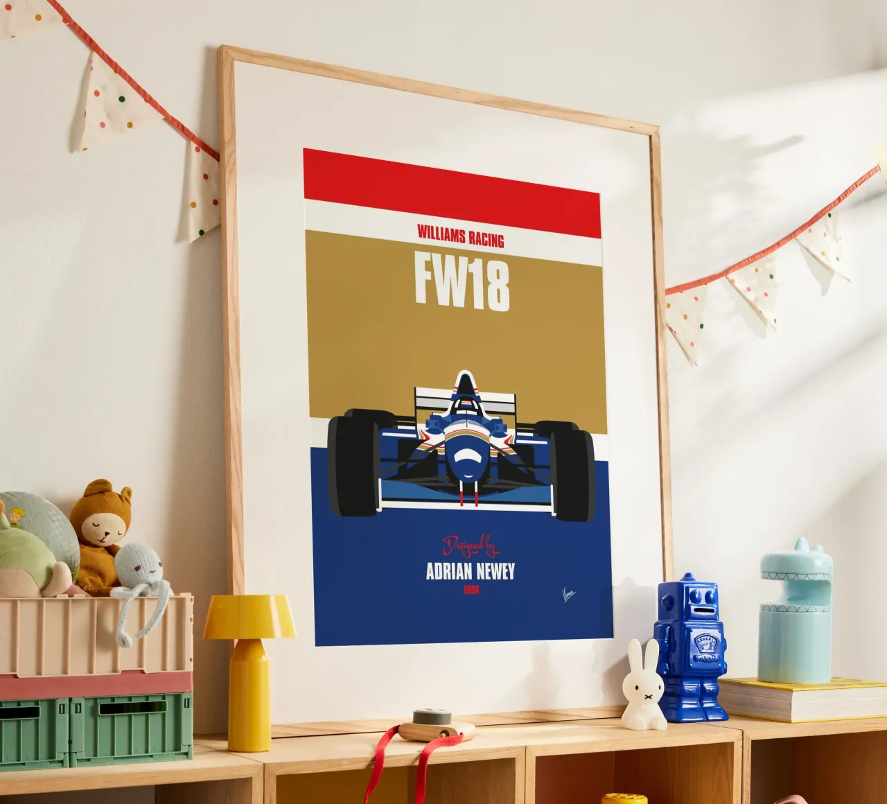 1996 Williams FW18 carta hahnemühle da Formula Art