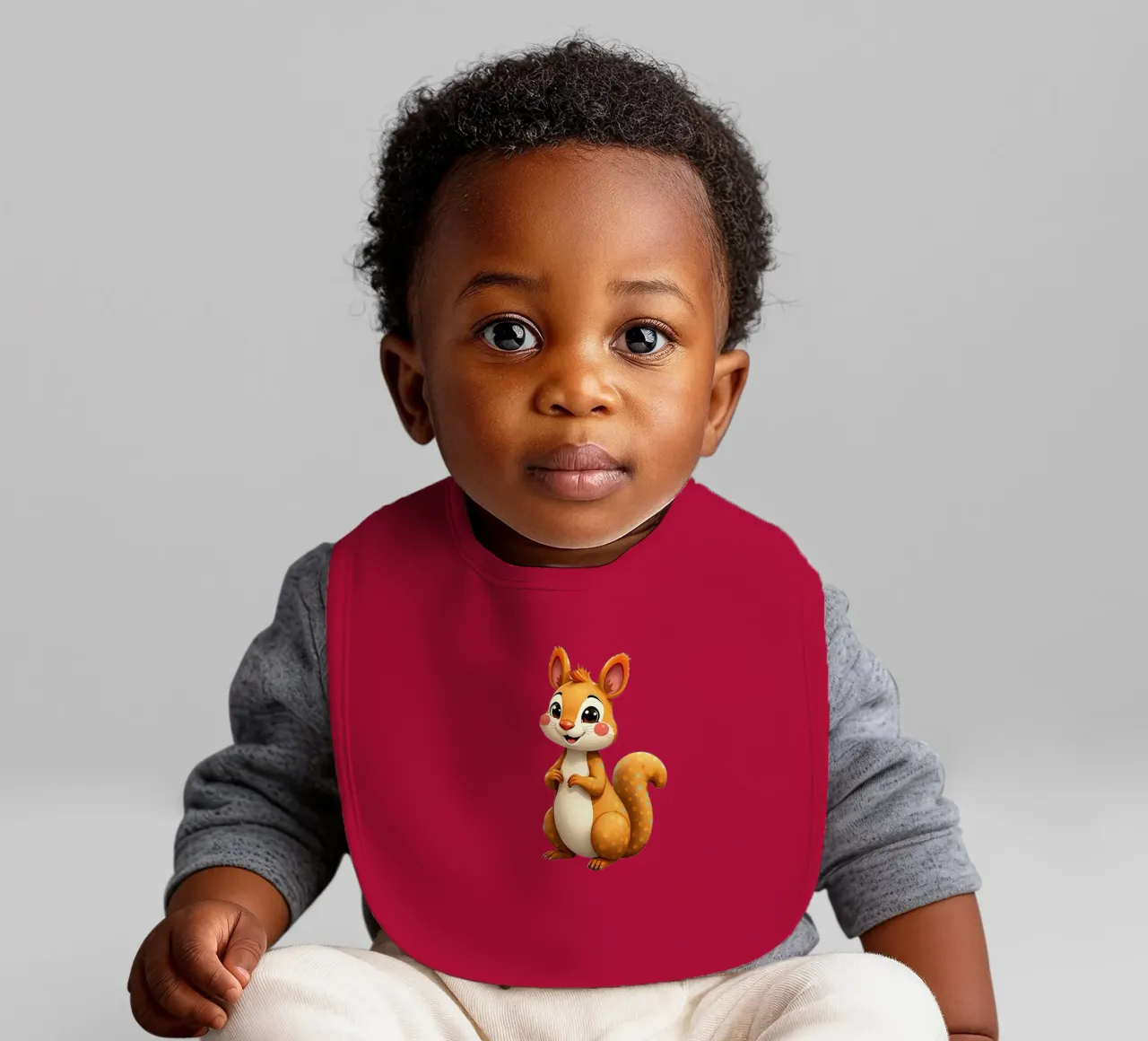 Squirrel_3a baby bib by Tierisch bunt by LK