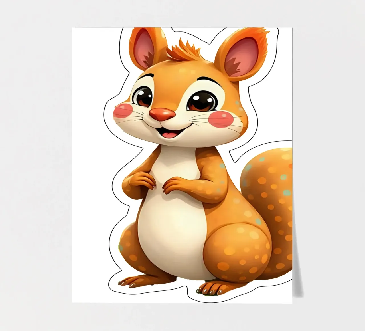 Squirrel_3a sticker sheet by Tierisch bunt by LK