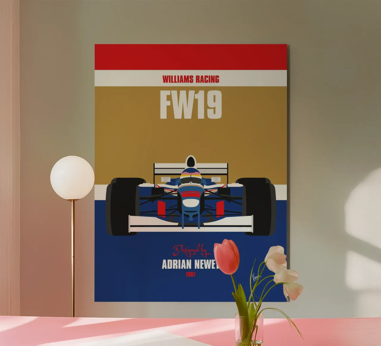 1997 Williams FW19 alluminio dibond da Formula Art