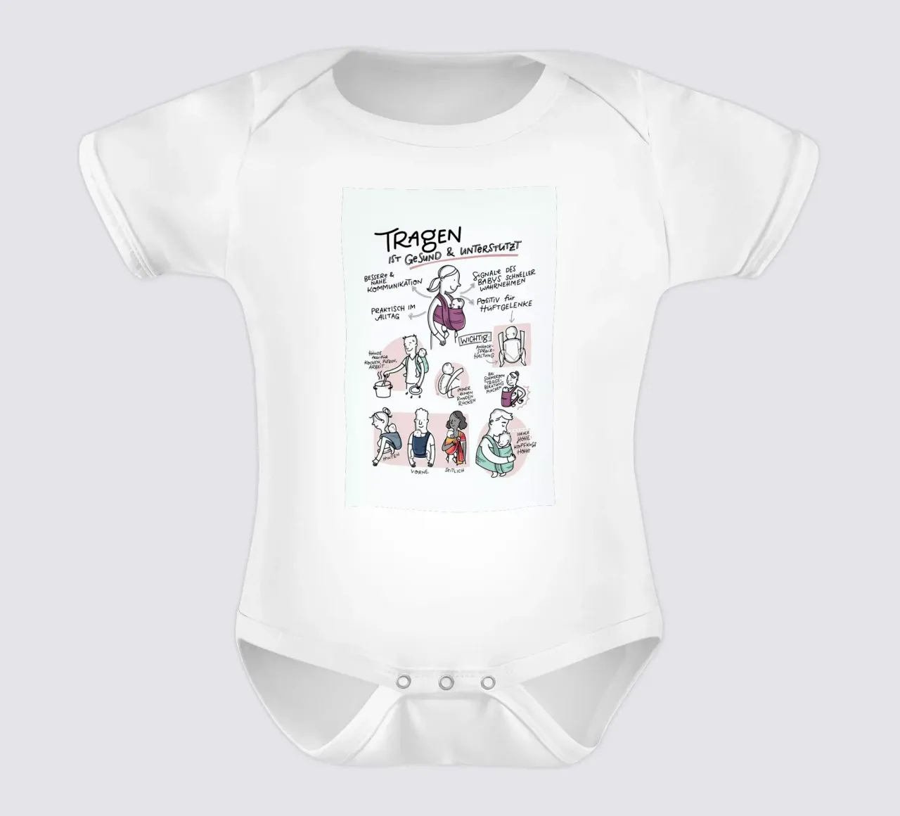 Tragen short-sleeve baby romper by Geborgen Wachsen x JUNIQE