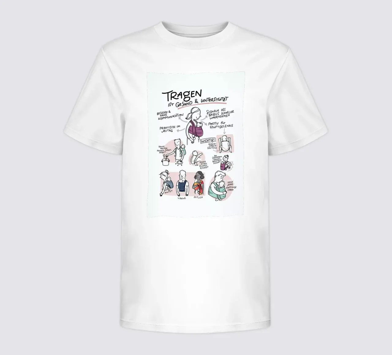 Tragen kids t-shirt by Geborgen Wachsen x JUNIQE