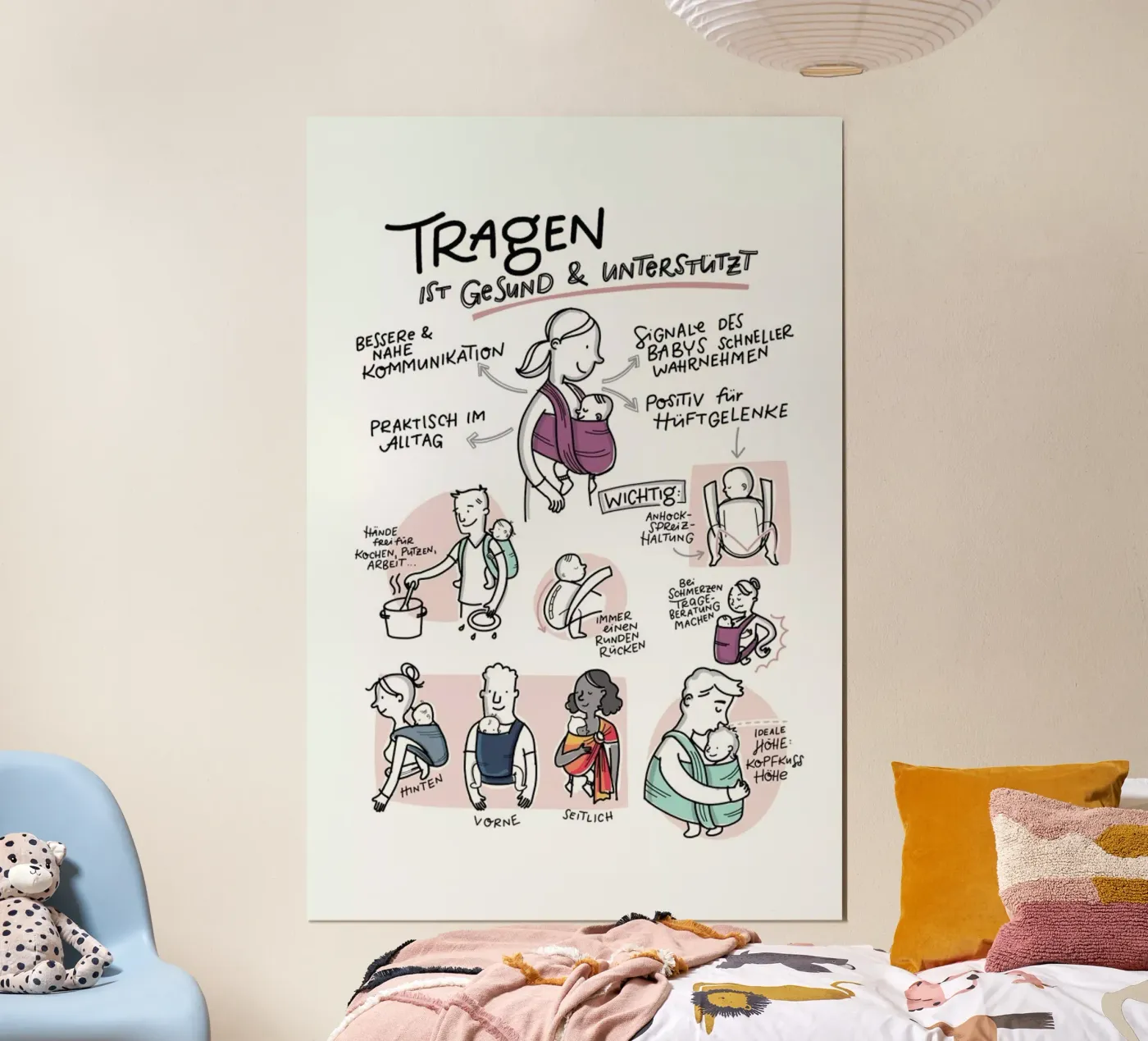 Tragen poster van Geborgen Wachsen x JUNIQE