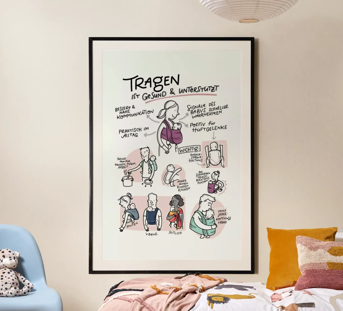 Tragen poster van Geborgen Wachsen x JUNIQE
