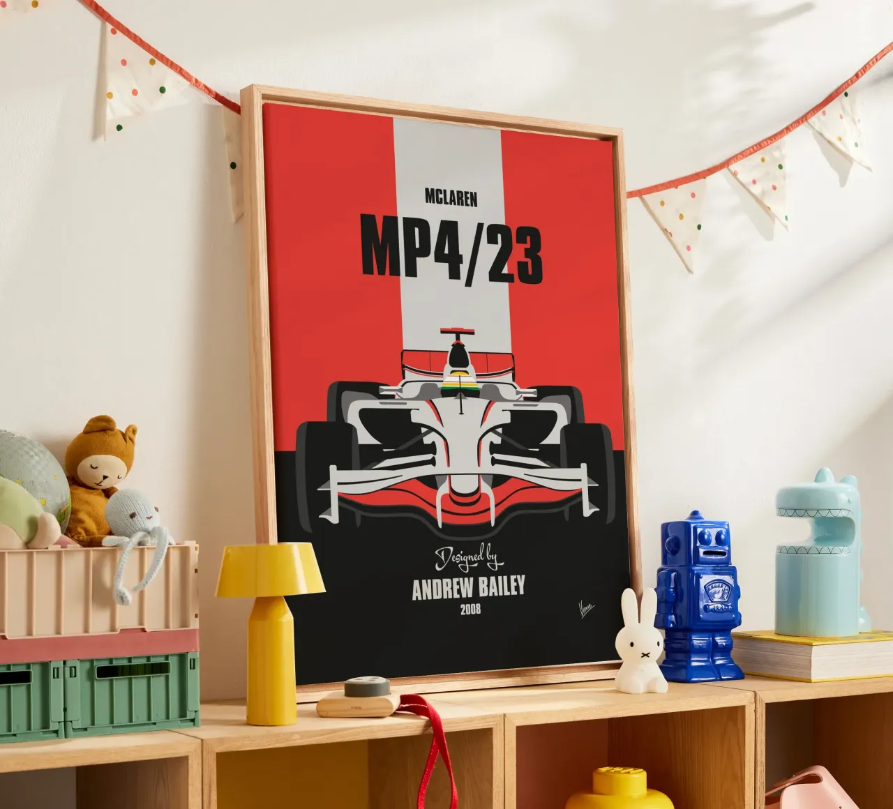 2008 McLaren MP4-23 canvas van Formula Art