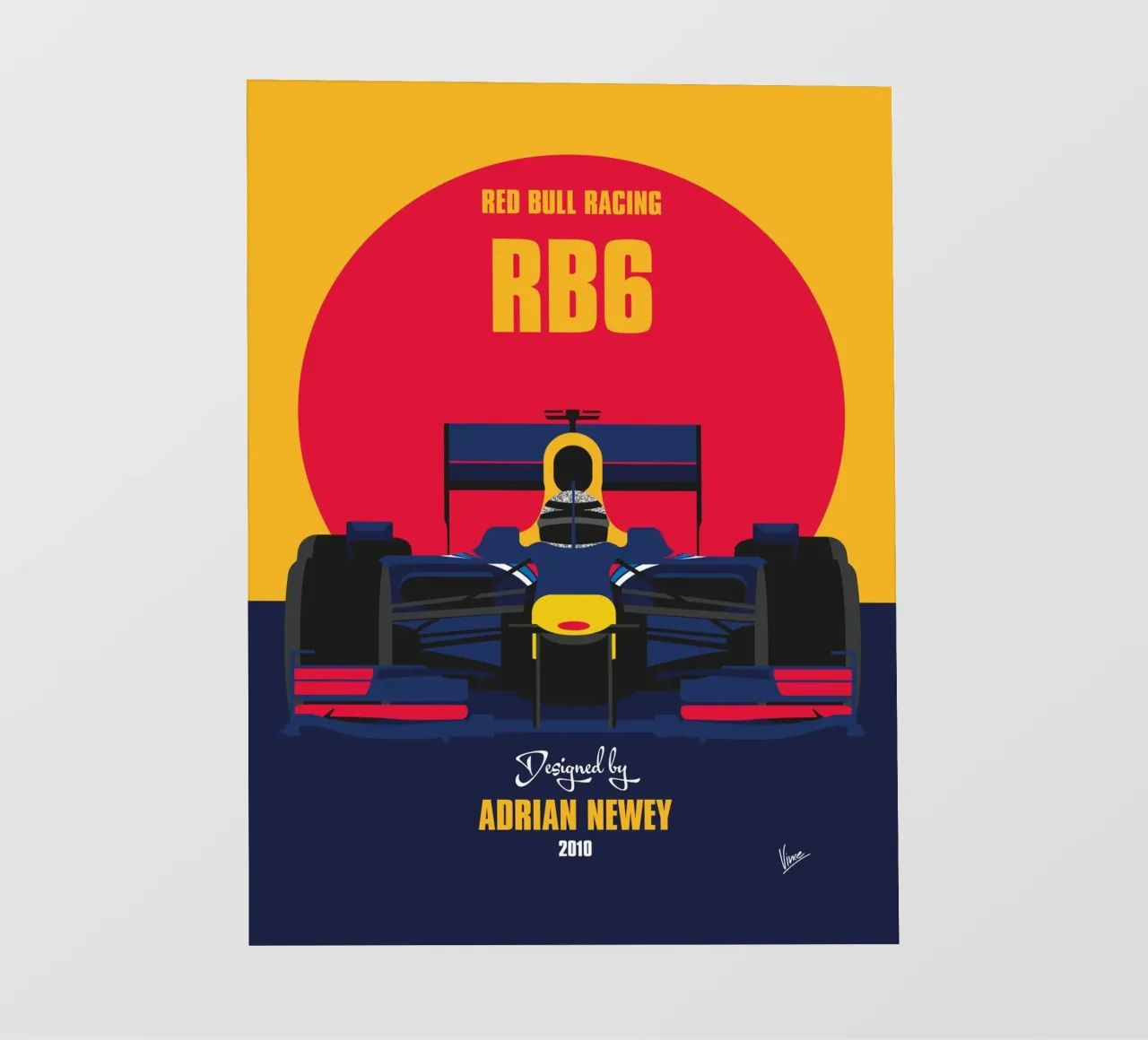 2010 Red Bull Racing RB6 telo in pvc da Formula Art