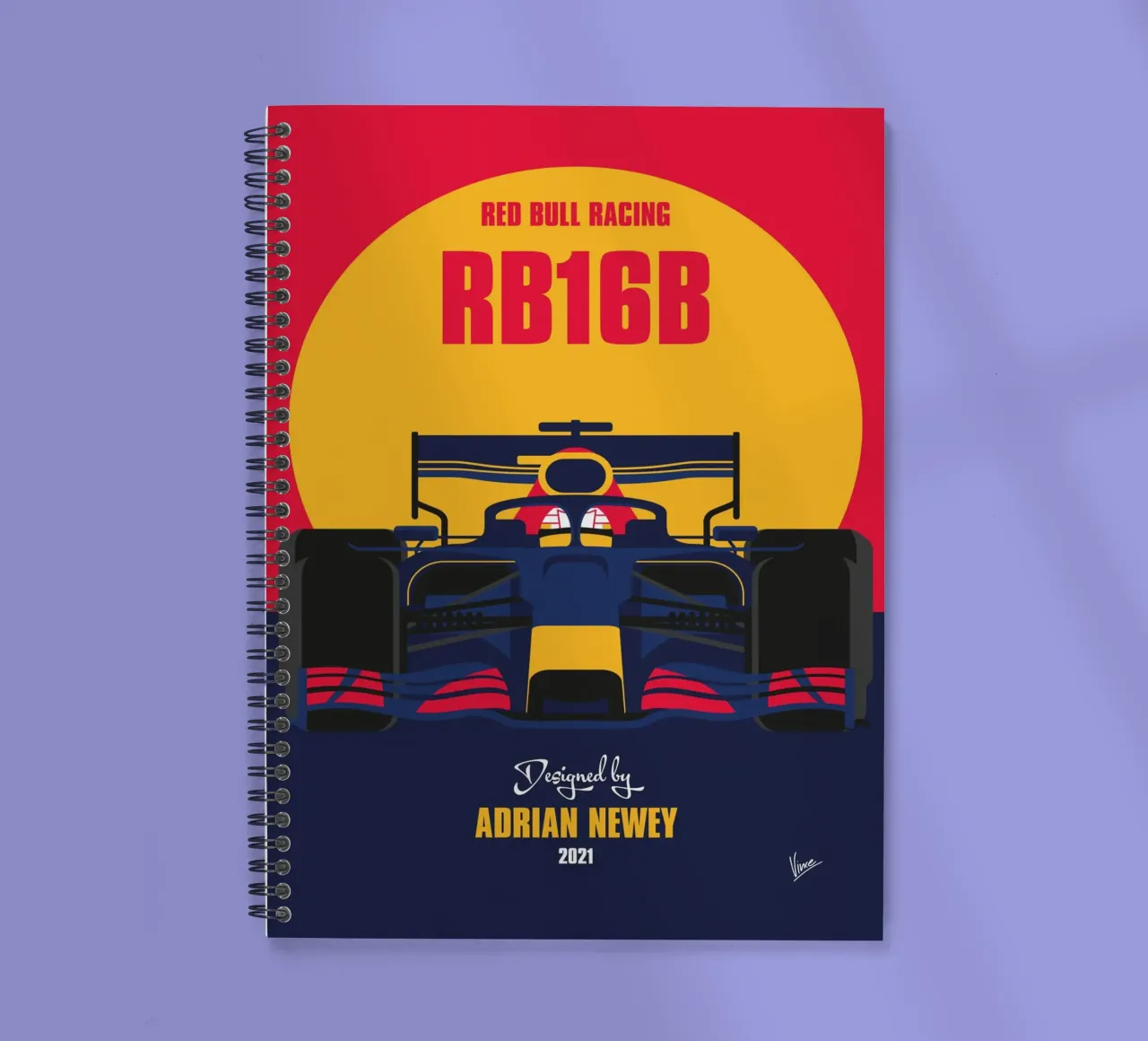 2021 Red Bull Racing RB16B spiral notebook by Formula Art