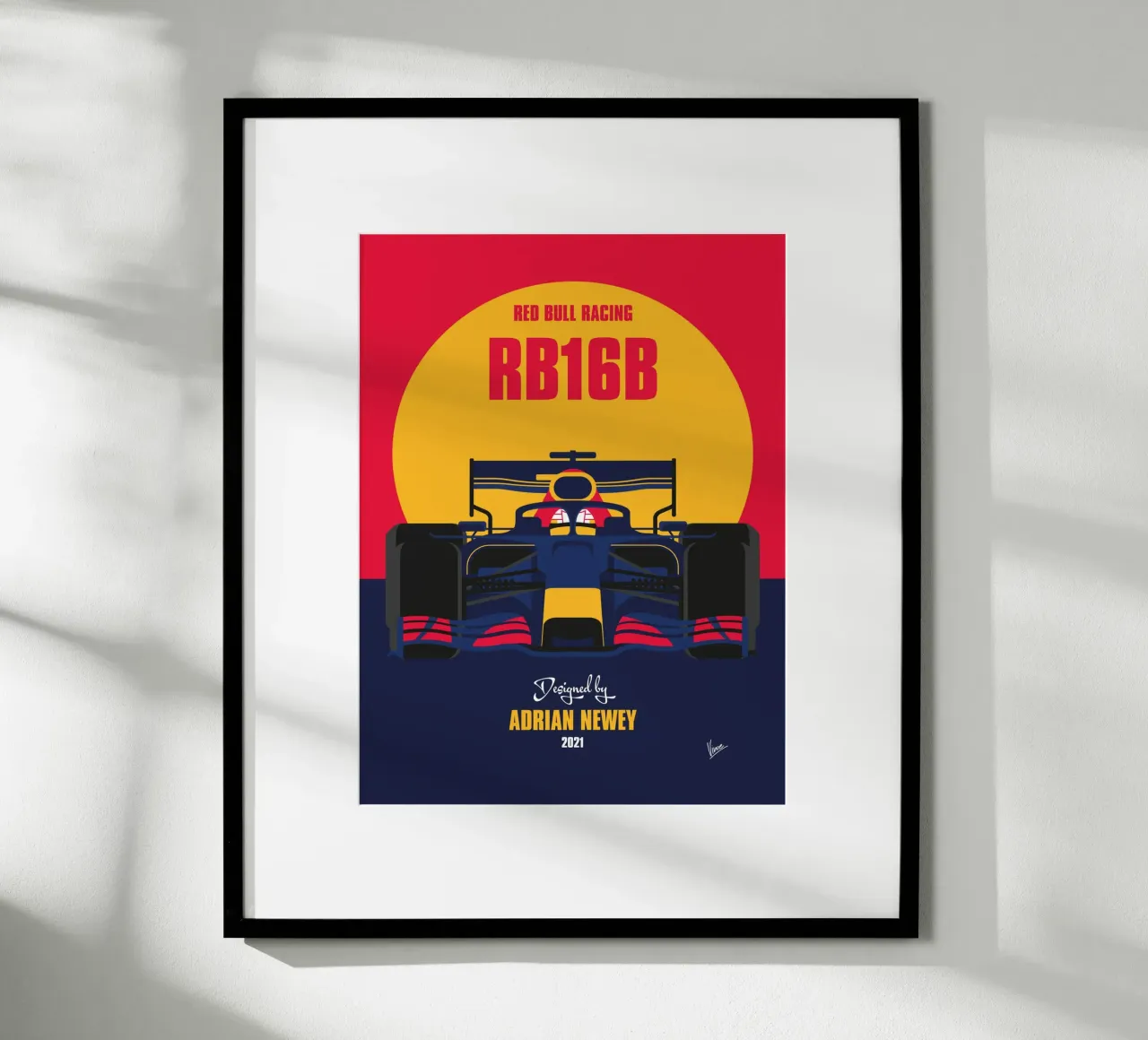 2021 Red Bull Racing RB16B carta hahnemühle da Formula Art