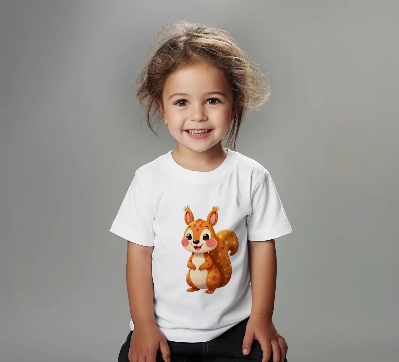 Scoiattolo_4a t-shirt bambini da Tierisch bunt by LK