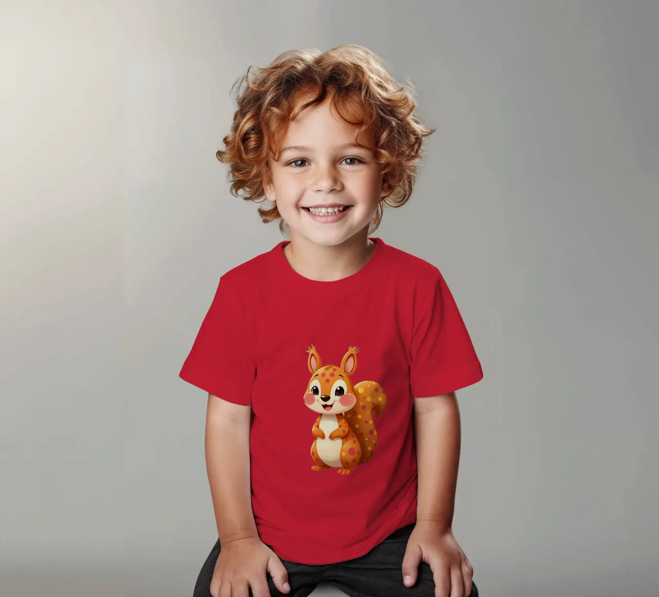 Scoiattolo_4a t-shirt bambini da Tierisch bunt by LK