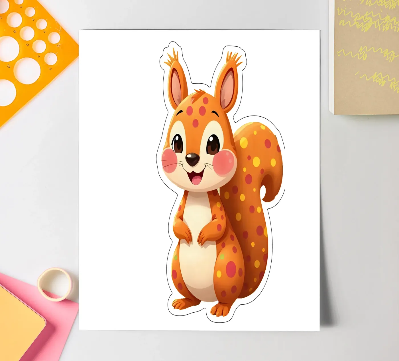 Squirrel_4a sticker sheet by Tierisch bunt by LK